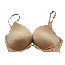 Victoria's Secret 36D Beige Taupe Satin Push Up Padded Underwire Bra VTG... - $14.85