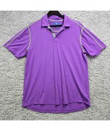 IBKUL Polo Shirt Mens Medium Purple Short Sleeve Pullover Performance Golf - $22.95