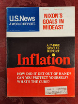 U S NEWS World Report Magazine June 17 1974 Inflation Special Report Nixon - £11.27 GBP