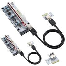 2 Pack Pcie Riser 1X To 16X Graphics Extension Powered Riser Adapter Card With U - £22.37 GBP
