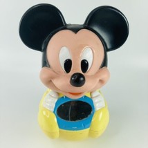 Mickey Mouse Walt Disney Roly Poly Mirror Baby Rattle Chimes Toy Vintage 1984  - $8.77