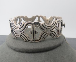 Signed JS Taxco Mexico Link Bracelet Sterling Silver 60g Signed 7.5&quot; Designer - £103.99 GBP