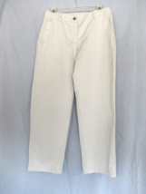 L.L.Bean pants Favorite Fit 6P  beige  flat front straight inseam 28&quot;  c... - $16.61