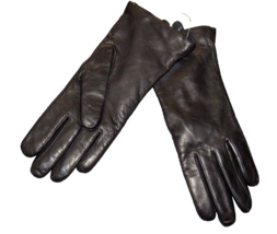 Brooks Brothers Women&#39;s Lightweight Leather Gloves Cashmere Lined Size L... - £39.22 GBP