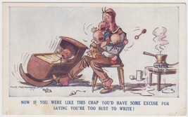 Bamforth Comic Why Not Write Postcard No. 1926 Signed Tempest Father Many Babies - £2.39 GBP
