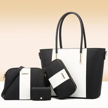 Women Handbag Pu Leather  Bag Designer  4 Pcs Crossbody Clutch Purse Wallet Ladi - £158.48 GBP