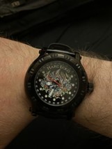 Marc Ecko Skull Tattoo Watch - Total Black E16580G1 - $48.01