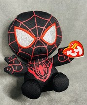 2019 Ty Beanie Baby 6" Marvel Miles Morales Spider-Man Spider Verse Plush - $7.85