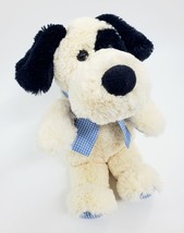 Animal Adventure Puppy Dog Cream Black Soft Plush Stuffed 13&quot; Animal Toy B18 - £13.29 GBP