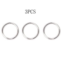 3PCS Hip-Hop Rock Stainless Steel Lip Rings Septum Nose Ring Wearing Tragus Ear  - £8.20 GBP