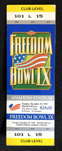 1992 Freedom Bowl IX Ticket Stub - Fresno State vs USC 12/29/92 - Club Level - £23.73 GBP