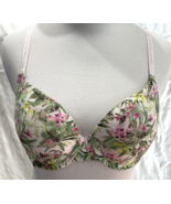 Victorias Secret T-Shirt Push Up Bra Full Coverage Tropical Floral White... - $244.42 MXN