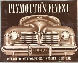 1942 Plymouth Finest Sales Brochure - Chrysler Corporation’s Number One Car - £16.24 GBP