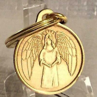Guardian Angel Bronze Keychain Key Chain Charm He Will Command His Angel... - $5.49