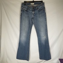 BKE Buckle Womens Star 20 Blue Jeans Flare Low Rise Distressed Size 30 (6) - £9.85 GBP