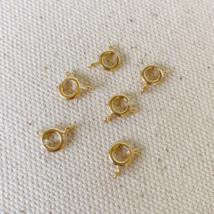 6 Pcs bag 18k Gold Filled Spring Ring Clasp 6mm Size Component Parts Jewelry Mak - £2.31 GBP