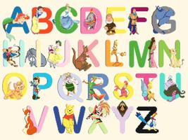 counted cross stitch pattern alphabet disney characters 323x233 stitches BN464 - £3.13 GBP