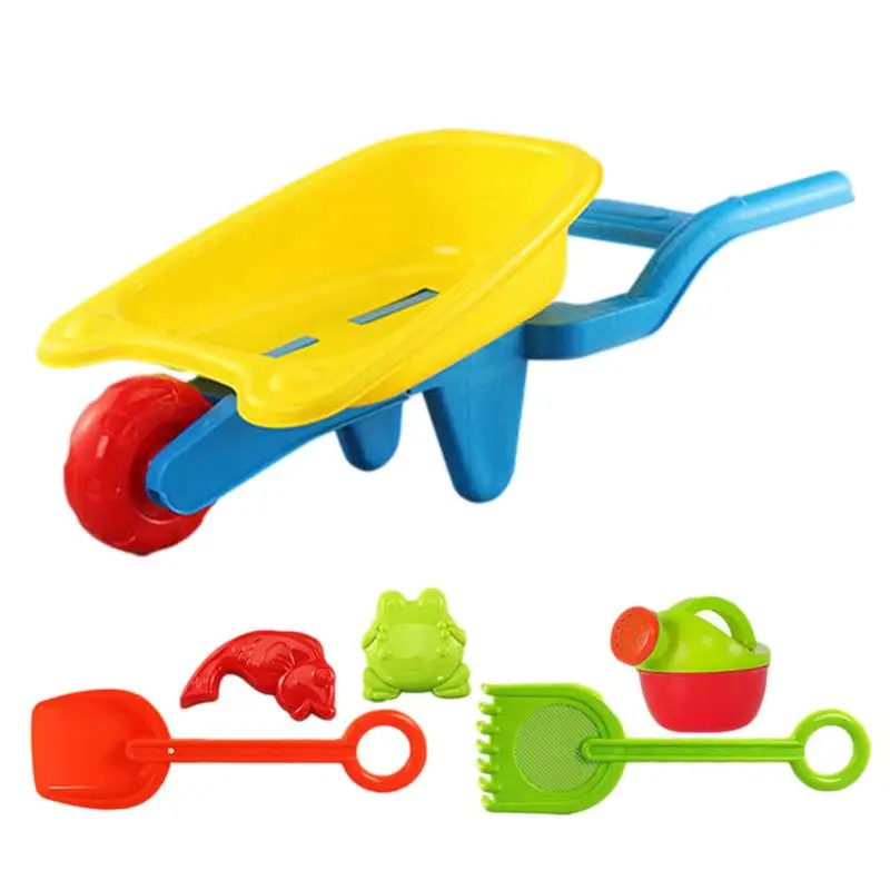 6pcs Beach Toy Set BPA Free Sand Wheelbarrow Snow Shovel Play Toys Beach Toys - £92.39 GBP