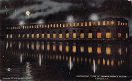 Keokuk Iowa~Moonlight View Power HOUSE~1913 H M Anschutz Borderless Postcard - £8.88 GBP
