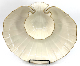 Lenox Aegean Sea Shell Shaped Chip &amp; Dip 12&quot; Serving Bowl Ivory Matches Eternal - £62.12 GBP