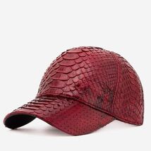 Boss Burgundy Leather Cap image 2
