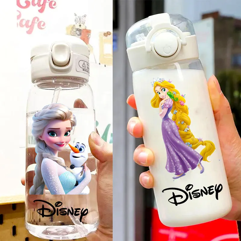 Disney Princess Children&#39;s Bottle: 600/400ML Portable Mermaid Frozen Transparent - £12.54 GBP