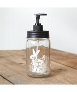 Happy Easter Glass Soap Dispenser  - Rabbit Bunny - One Pint - £28.76 GBP