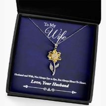 To My Wife From Husband Message Card Necklace Jewlery - $59.95