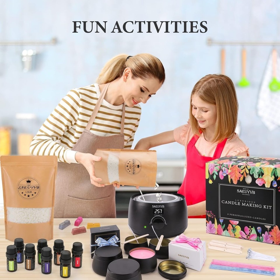 Elegant Black Candle Making Kit with LED Display – Perfect Gift for DIY Lovers Item image 9