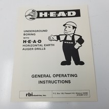 HEAD Earth Auger 1977 General Operating Instructions Model 200R 400R-2 RB - £14.88 GBP