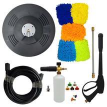 Surface Cleaner 50&#39; Hose 5 Tips 2 Nozzles Foam Lance 5 Mitts 1/4 &amp; 3/8 M... - £140.60 GBP