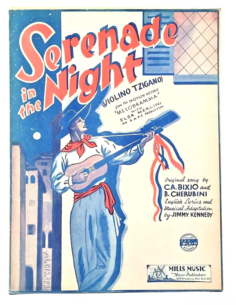 Serenade in the Night  Vilin Tzigano Sheet  Music Melodramma Film  1936 - £5.43 GBP