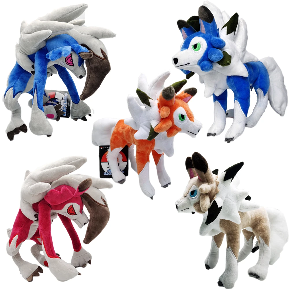 Pokemon LEGENDS Z-A Lycanroc Dusk Midnight 5 form 12 in Plush Toy Scarlet Violet - $19.80