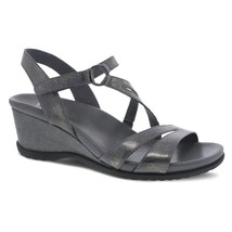 Dansko women&#39;s addyson strappy dress wedge sandal in Pewter - £71.39 GBP