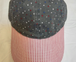 Infinity Headwear Ladies Baseball Cap Hat Gray W Stars &amp; Red Stripes NEW - $14.50