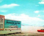 Vtg Chrome Postcard 1950s  Bonneville Salt Flats Utah UT Records Sign UN... - £7.10 GBP
