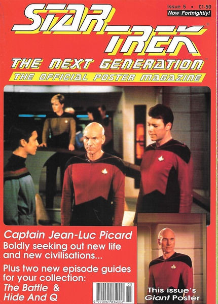 Primary image for Star Trek: The Next Generation Poster Magazine #5, UK Release 1991 NEW UNREAD
