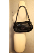 G.L.O. Vinyl Soft Shoulder Bag Purse Black New Small Size Silver Studs Z... - €16,85 EUR