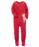 Carter&#39;s Baby Girls 1-Piece Footed Fleece Pajamas, Red, 4T - £5.95 GBP