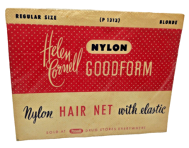 Vintage 1950 Helen Cornell  Nylon Hair Nets Original Package GOODFORM blonde - £4.70 GBP