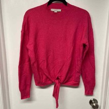 Ann Taylor LOFT Pink Fuchsia Tie Front Pullover Sweater Womens Size Small - $25.74