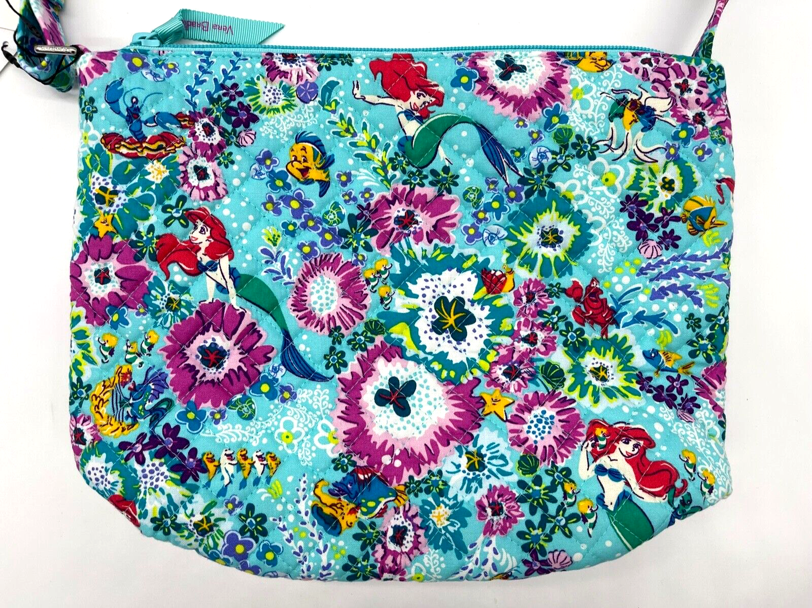 Disney Vera Bradley Ariel Floral Bucket Crossbody Bag Little Mermaid Purse NWT - $82.16