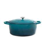 Crock Pot Artisan 5 Quart Round Enameled Cast Iron Dutch Oven in Teal Ombre - $133.96 CAD