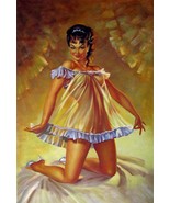 24x36 inches Gil Elvgren style  stretched Oil Painting Canvas Art Wall D... - £196.18 GBP