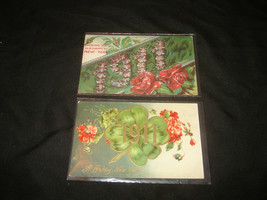  Vintage Antique 1911 New Years Holiday postcards unused - £15.56 GBP