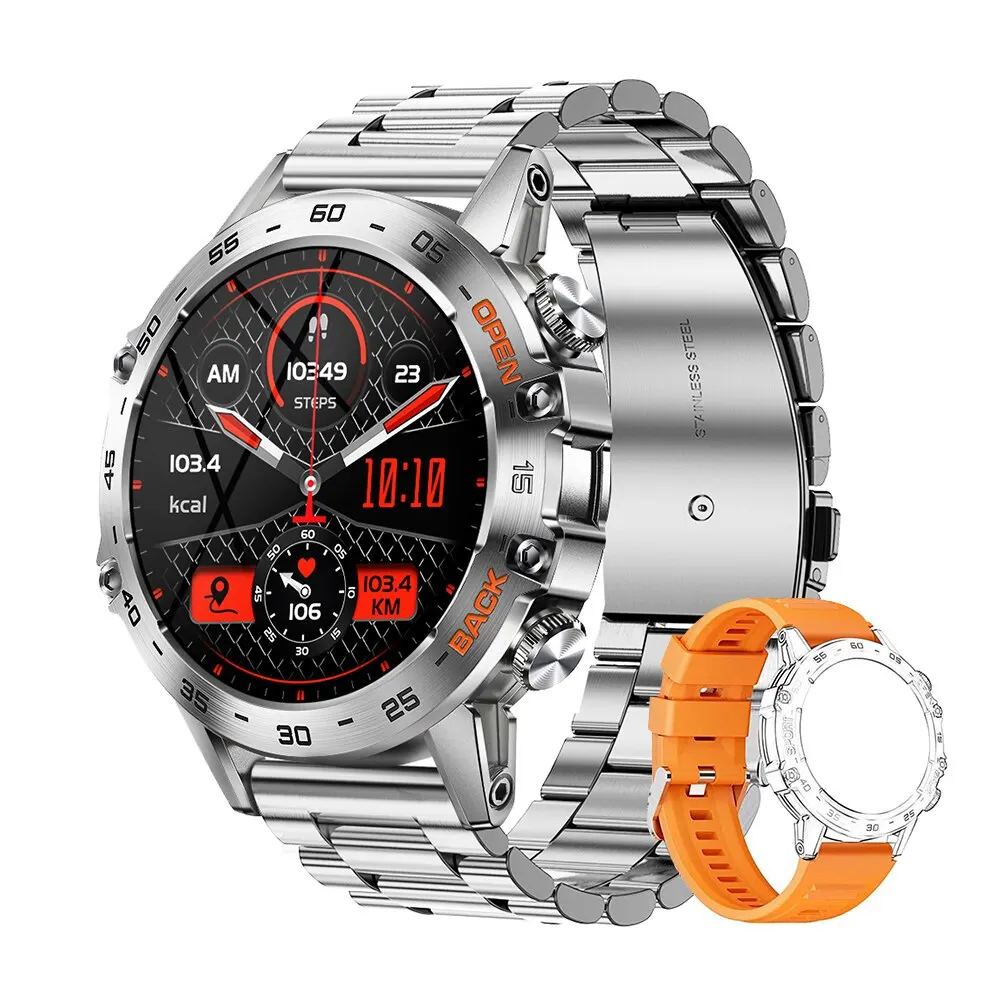  Steel 1.39&quot; Bluetooth Call Smart Watch Men Sports Fitness Tracker Watch... - £112.46 GBP