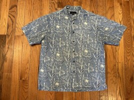 Vintage Retro Greg Norman Men Large Polo Floral Hawaiian Golf Flower Shirt - £18.75 GBP