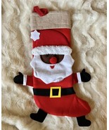 BLACK SANTA CHRISTMAS STOCKING NEW - £6.24 GBP