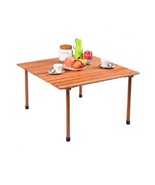 Wooden Folding Indoor Outdoor Table Deck Patio Camping Picnic Roll up Table - £68.56 GBP