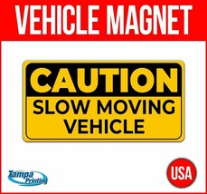 Caution Slow Moving Vehicle Heavy Duty Vehicle Magnet Truck Car Decal Sign Usa - £14.38 GBP+